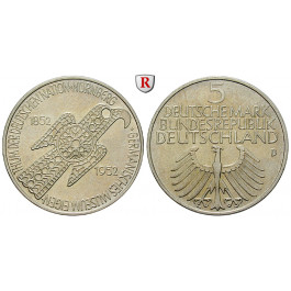 Bundesrepublik Deutschland, 5 DM 1952, Germanisches Museum, D, f.vz, J. 388