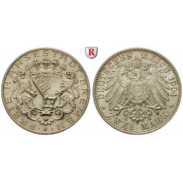 Deutsches Kaiserreich, Bremen, 2 Mark 1904, J, vz-st, J. 59