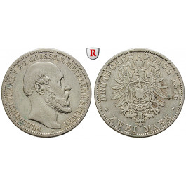 Deutsches Kaiserreich, Mecklenburg-Schwerin, Friedrich Franz II., 2 Mark 1876, A, ss+, J. 84
