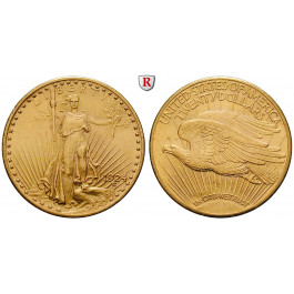 USA, 20 Dollars 1924, 30,08 g fein, vz+