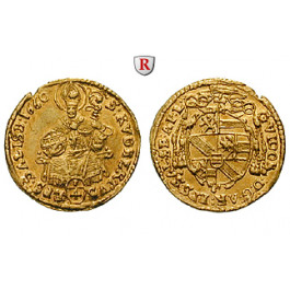 Salzburg, Bistum, Guidobald von Thun und Hohenstein, 1/4 Dukat 1660, f.vz