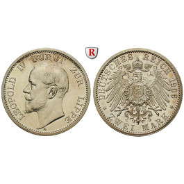 Deutsches Kaiserreich, Lippe, Leopold IV., 2 Mark 1906, A, PP, J. 78