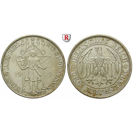 Weimarer Republik, 3 Reichsmark 1929, Meißen, E, vz/vz-st, J. 338
