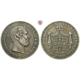 Lippe, Grafschaft, Paul Friedrich Emil Leopold, Vereinstaler 1860, ss