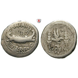 Römische Republik, Marcus Antonius, Denar 32-31 v.Chr., ss