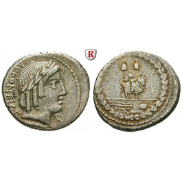 Römische Republik, Mn. Fonteius, Denar 85 v.Chr., ss+