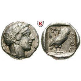 Attika, Athen, Tetradrachme 2. Hälfte 5.Jh. v.Chr., ss+