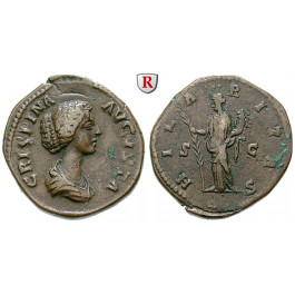 Römische Kaiserzeit, Crispina, Frau des Commodus, As um 178-182, ss+