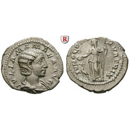 Römische Kaiserzeit, Julia Mamaea, Mutter des Severus Alexander, Denar 222, ss-vz