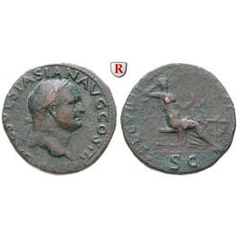 Römische Kaiserzeit, Vespasianus, As 71, ss