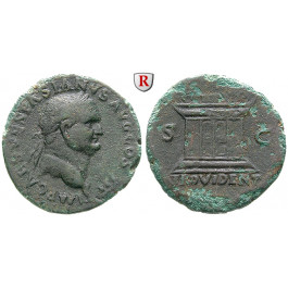 Römische Kaiserzeit, Vespasianus, As 71, ss