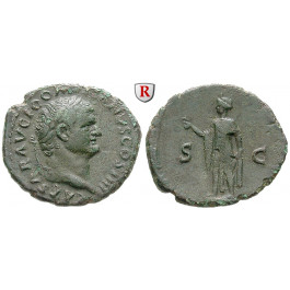 Römische Kaiserzeit, Domitianus, Caesar, As 76, ss