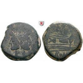 Römische Republik, Anonym, As ca. 211 v.Chr., f.ss