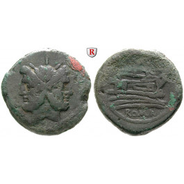 Römische Republik, Anonym, As ca. 211 v.Chr., ss