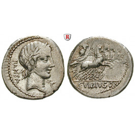 Römische Republik, C. Vibius Pansa, Denar 90 v.Chr., ss+