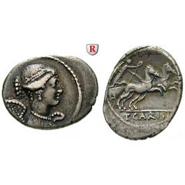 Römische Republik, T. Carisius, Denar 46 v.Chr., ss