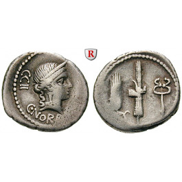 Römische Republik, C. Norbanus, Denar 83 v.Chr., ss