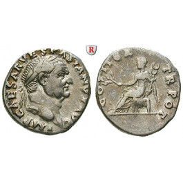 Römische Kaiserzeit, Vespasianus, Denar 70, ss-vz/ss