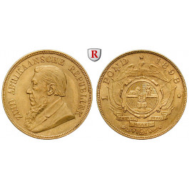 Südafrika, Südafrikanische Republik, Pond 1898, 7,32 g fein, vz/vz+