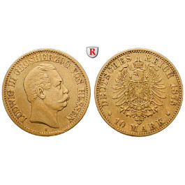 Deutsches Kaiserreich, Hessen, Ludwig III., 10 Mark 1875, H, ss/ss-vz, J. 216