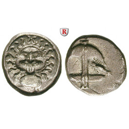 Thrakien-Donaugebiet, Apollonia Pontika, Drachme 5.-4.Jh. v.Chr., ss+