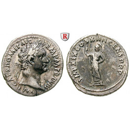 Römische Kaiserzeit, Domitianus, Denar 86, ss+