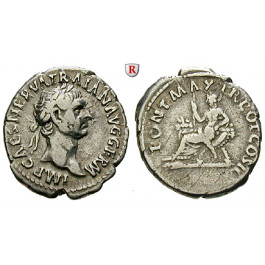 Römische Kaiserzeit, Traianus, Denar 98-99, ss