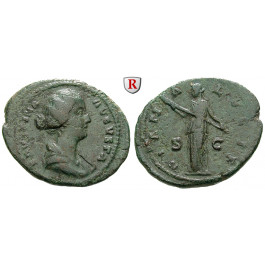 Römische Kaiserzeit, Faustina II., Frau des Marcus Aurelius, As 161-175, ss