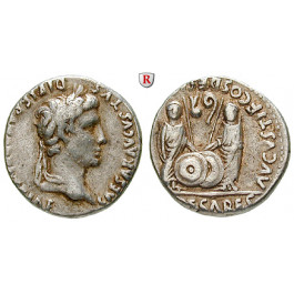 Römische Kaiserzeit, Augustus, Denar 2 v.-4 n.Chr., ss-vz