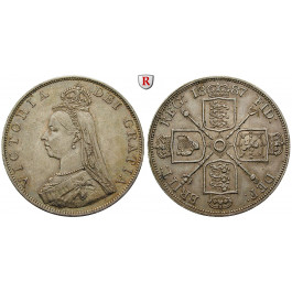 Grossbritannien, Victoria, Double-Florin 1887, ss-vz/vz