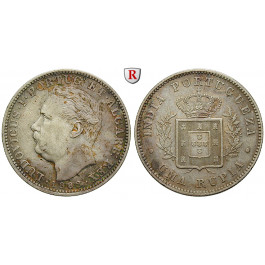 Indien, Portugiesisch-Indien, Luiz I., Rupia 1882, ss-vz