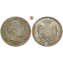 Portugal, Pedro V., 500 Reis 1858, 11,17 g fein, ss