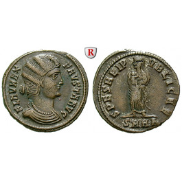 Römische Kaiserzeit, Fausta, Frau Constantinus I., Follis 325-326, ss+