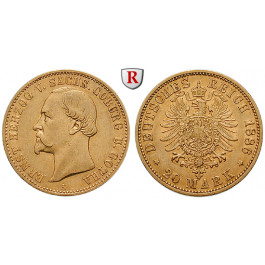Deutsches Kaiserreich, Sachsen-Coburg-Gotha, Ernst II., 20 Mark 1886, Portrait / Reichsadler, A, ss+/ss-vz, J. 271