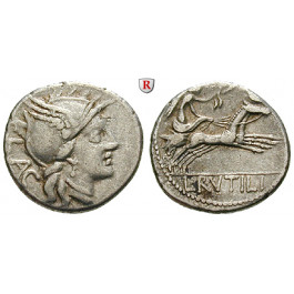 Römische Republik, L. Rutilius Flaccus, Denar 77 v.Chr., ss
