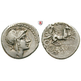 Römische Republik, D. Silanus, Denar 91 v.Chr., f.ss