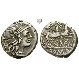 Römische Republik, C. Renius, Denar 138 v.Chr., ss