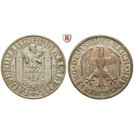 Weimarer Republik, 3 Reichsmark 1928, Dinkelsbühl, D, vz, J. 334