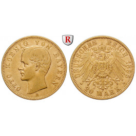Deutsches Kaiserreich, Bayern, Otto, 20 Mark 1895, D, ss, J. 200