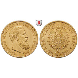 Deutsches Kaiserreich, Preussen, Friedrich III., 20 Mark 1888, A, ss-vz/vz, J. 248