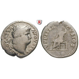 Römische Kaiserzeit, Nero, Denar 64-65, ss+/s