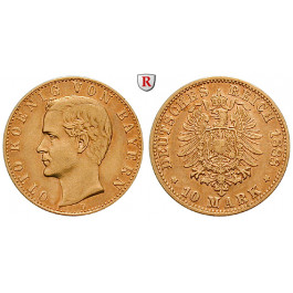 Deutsches Kaiserreich, Bayern, Otto, 10 Mark 1888, D, ss+, J. 198