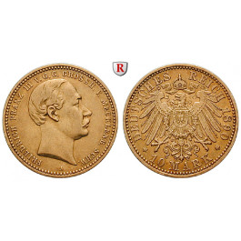 Deutsches Kaiserreich, Mecklenburg-Schwerin, Friedrich Franz III., 10 Mark 1890, A, ss/ss-vz, J. 232
