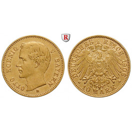 Deutsches Kaiserreich, Bayern, Otto, 10 Mark 1906, D, ss, J. 201