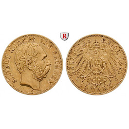 Deutsches Kaiserreich, Sachsen, Albert, 10 Mark 1891, E, ss, J. 263