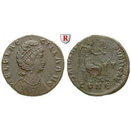 Römische Kaiserzeit, Aelia Flaccilla, Frau Theodosius I., Bronze 378-388, ss