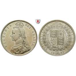 Grossbritannien, Victoria, Halfcrown 1887, f.vz/vz+