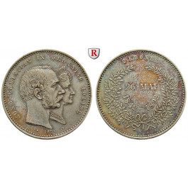 Dänemark, Christian IX., 2 Krone 1892, 11,96 g fein, ss-vz