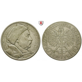 Polen, 2. Republik, 10 Zlotych 1933, ss-vz/vz
