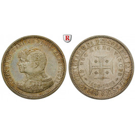Portugal, Carlos I., 500 Reis 1898, 11,46 g fein, f.vz